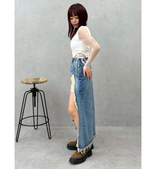 EVRIS「レースアップボディースーツ」|Tシャツ・カットソー|