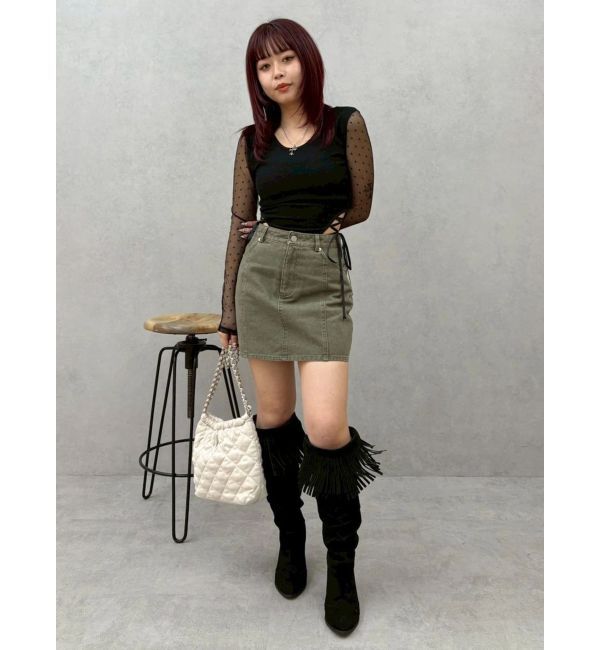 EVRIS「レースアップボディースーツ」|Tシャツ・カットソー|