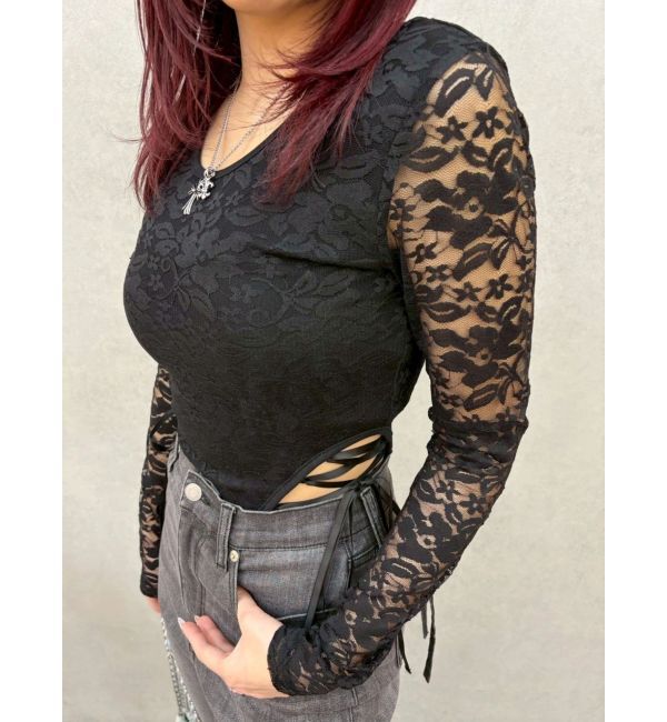 EVRIS「レースアップボディースーツ」|Tシャツ・カットソー|