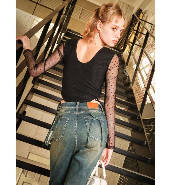 EVRIS「レースアップボディースーツ」|Tシャツ・カットソー|