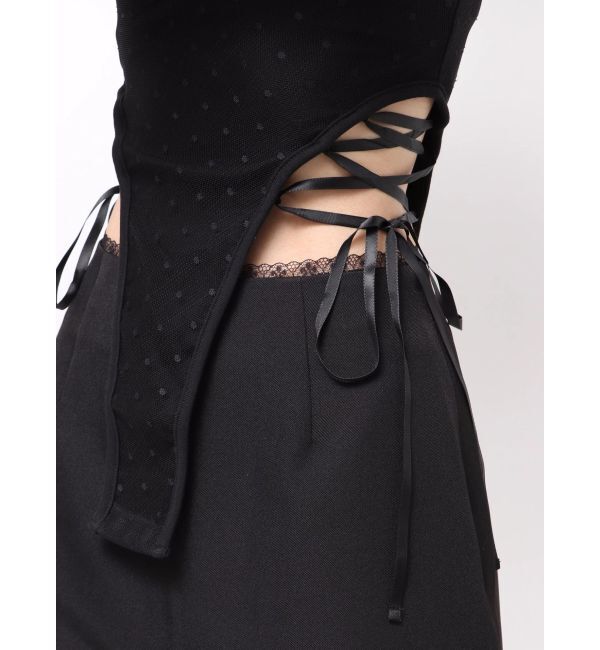 EVRIS「レースアップボディースーツ」|Tシャツ・カットソー|