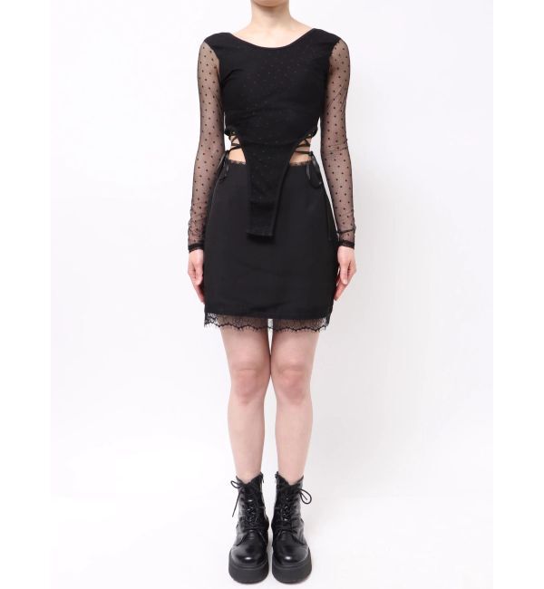 EVRIS「レースアップボディースーツ」|Tシャツ・カットソー|