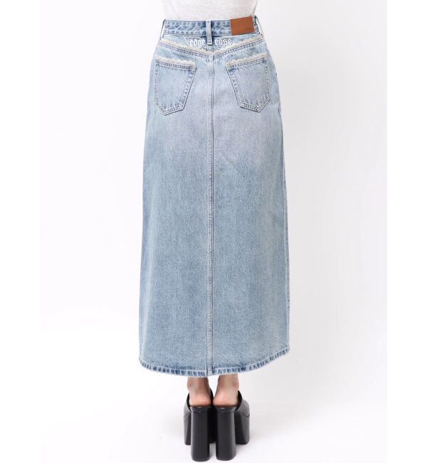 EVRIS「レースグラフィックロングデニムスカート」|スカート|