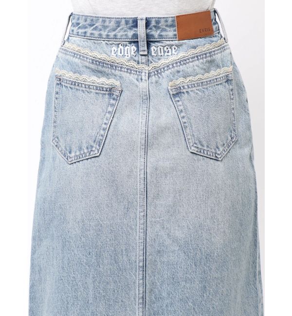 EVRIS「レースグラフィックロングデニムスカート」|スカート|