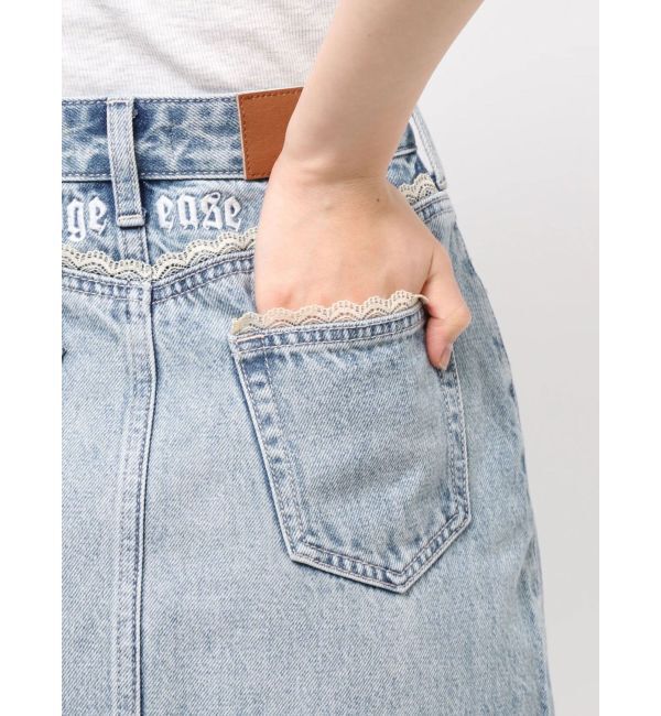 EVRIS「レースグラフィックロングデニムスカート」|スカート|