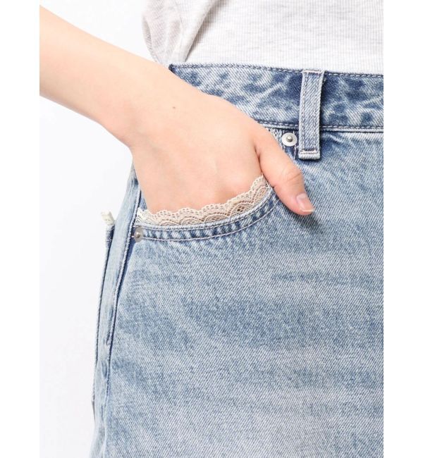 EVRIS「レースグラフィックロングデニムスカート」|スカート|