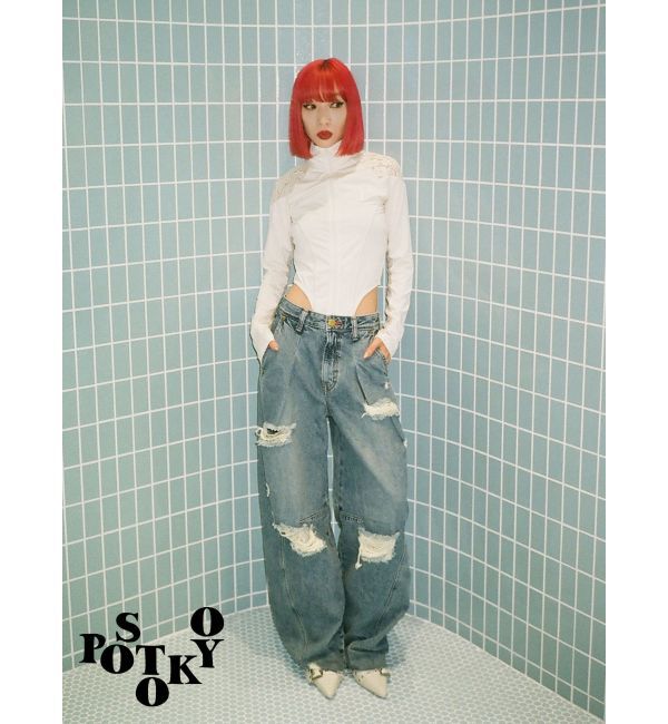 jouetie「【Something &times;PosTokyo】PANEL BALLON WIDE DENIM」|デニム|