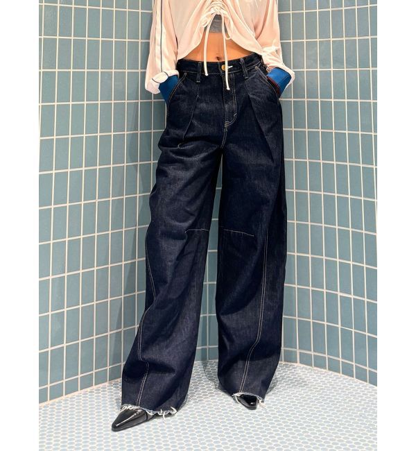 jouetie「【Something &times;PosTokyo】PANEL BALLON WIDE DENIM」|デニム|インディゴ