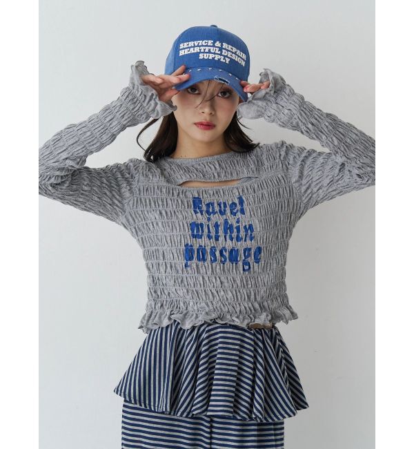 jouetie「カットアウトシャーリングトップス」|Tシャツ・カットソー|