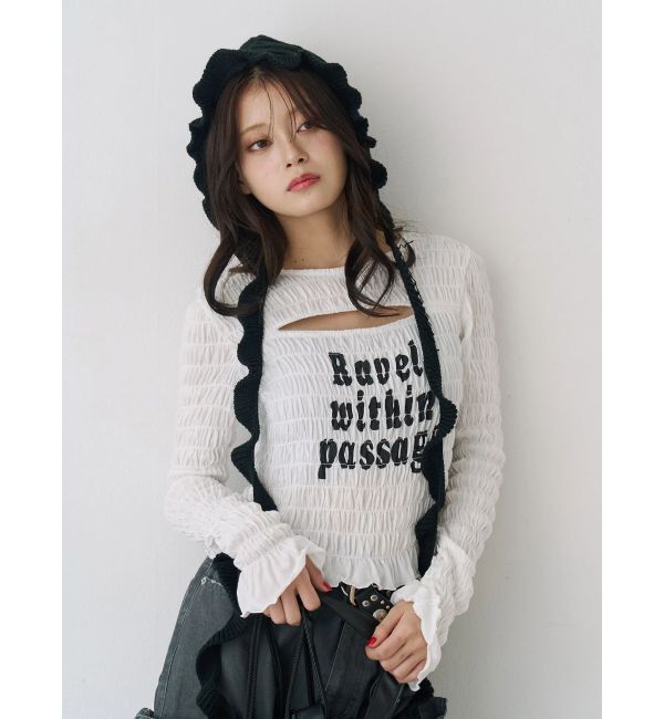 jouetie「カットアウトシャーリングトップス」|Tシャツ・カットソー|