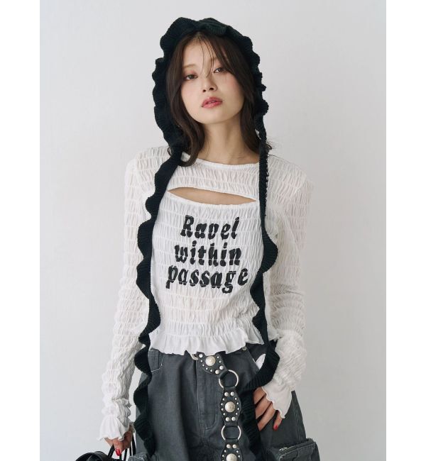 jouetie「カットアウトシャーリングトップス」|Tシャツ・カットソー|