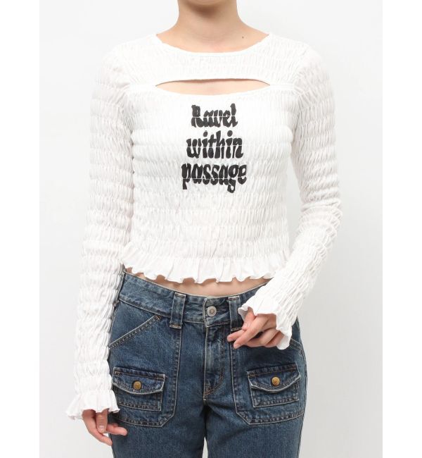 jouetie「カットアウトシャーリングトップス」|Tシャツ・カットソー|