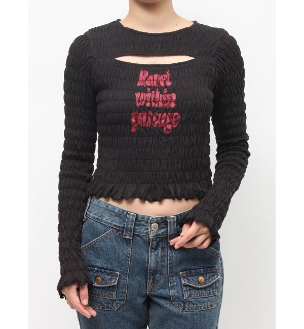 jouetie「カットアウトシャーリングトップス」|Tシャツ・カットソー|