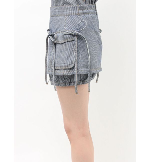 jouetie「リボンデニムスカパン【セットアップ対応】」|デニム|