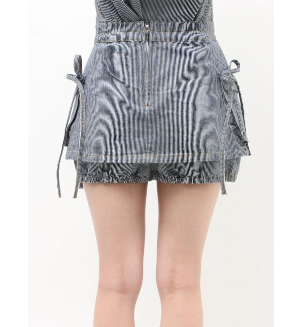 jouetie「リボンデニムスカパン【セットアップ対応】」|デニム|