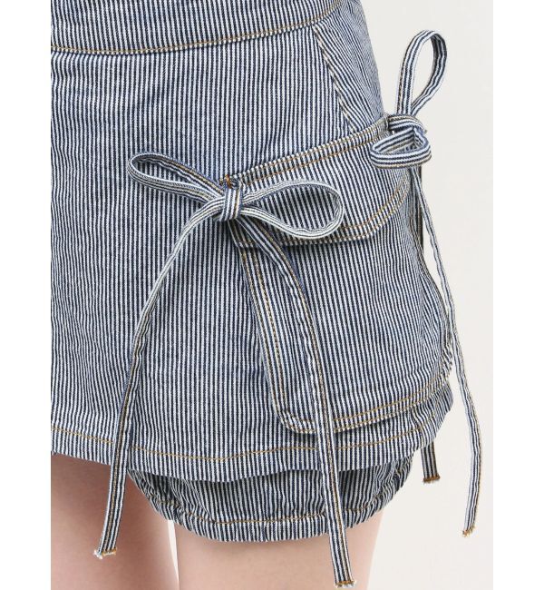 jouetie「リボンデニムスカパン【セットアップ対応】」|デニム|