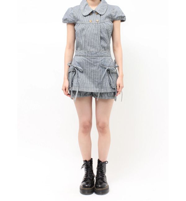 jouetie「リボンデニムスカパン【セットアップ対応】」|デニム|