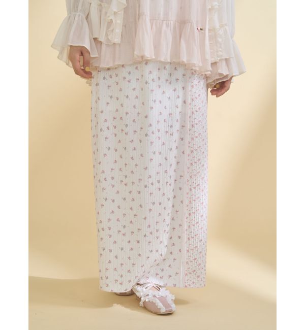 merry jenny「ミックスフラワーメロースカート」|スカート|ピンク