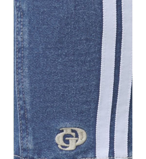 GYDA「GD SIDE 2ラインカットデニムベアワンピース【SETUP着用可】」|ワンピース|