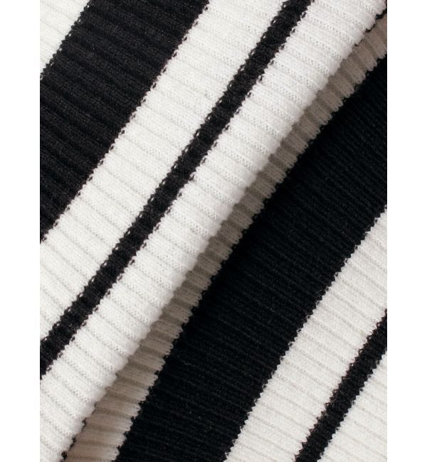 GYDA「ボーダーノースリPOLOニットトップス」|ニット・セーター|