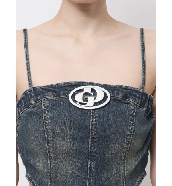 GYDA「GD MOLD SIDE OPENスカートライクデニムワンピース」|ワンピース|