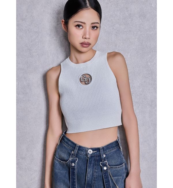 GYDA「GG bijou MOLDラメアメスリニットトップス」|ニット・セーター|オフホワイト