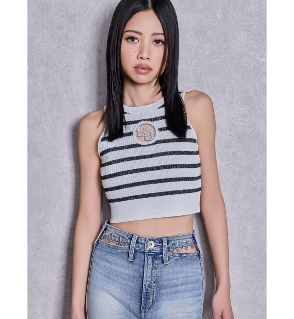 GYDA「GG bijou MOLDラメアメスリニットトップス」|ニット・セーター|