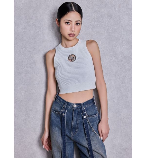 GYDA「GG bijou MOLDラメアメスリニットトップス」|ニット・セーター|