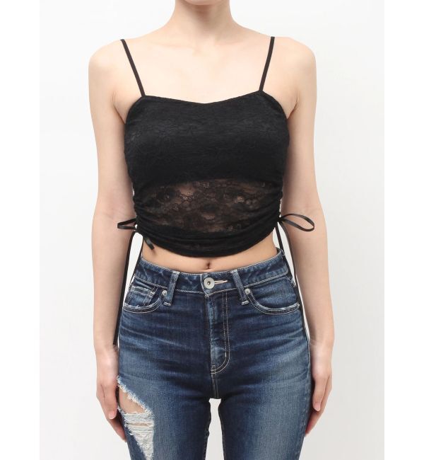 GYDA「サイドギャザーレースビスチェ」|キャミソール|