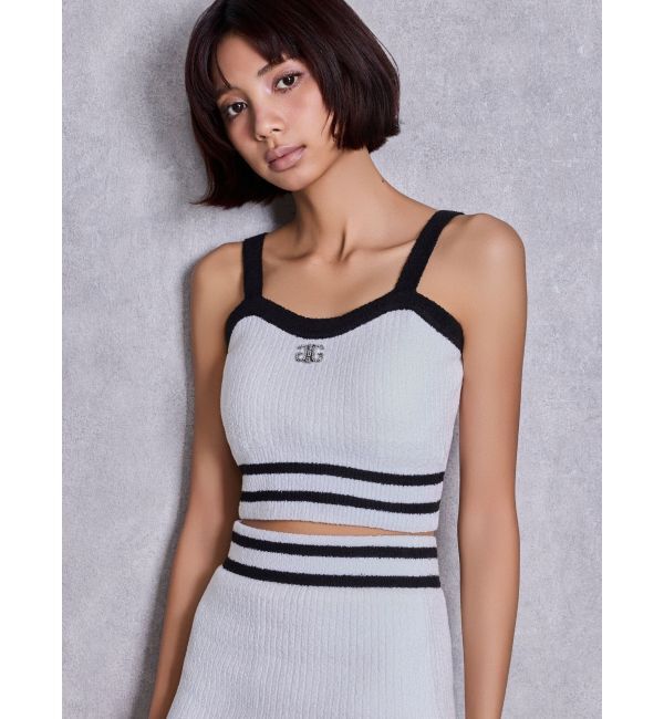 GYDA「Symmetry GYDAパイルニットビスチェ」|キャミソール|オフホワイト