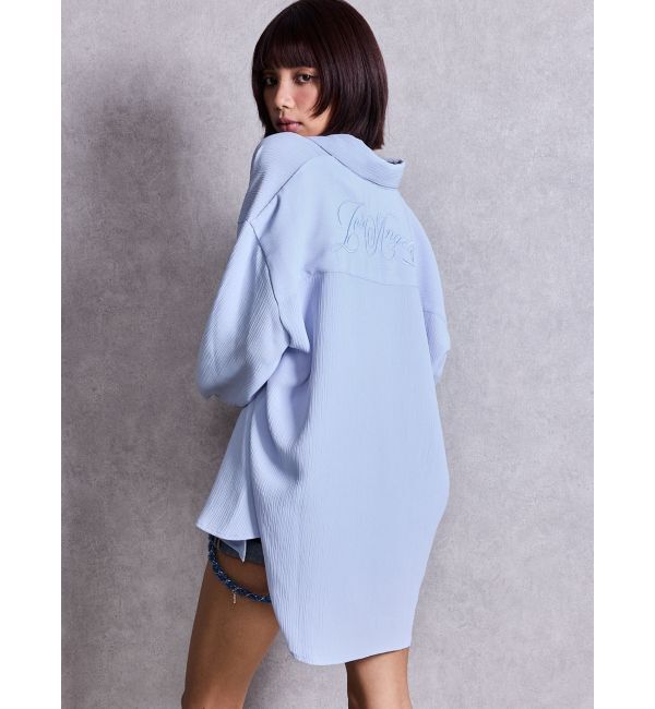 GYDA「Los Angeles Crinkleシャツ」|シャツ・ブラウス|アイスブルー