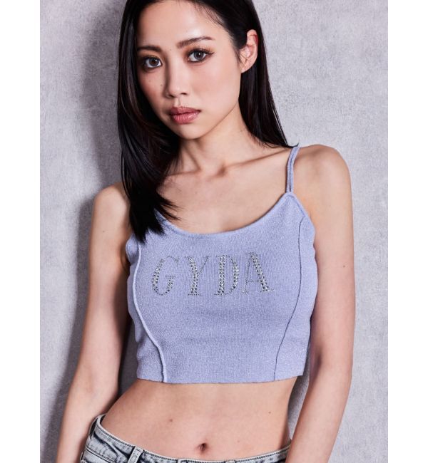 GYDA「GYDA bijouラメニットビスチェ」|キャミソール|パープル