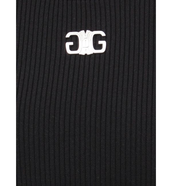 GYDA「Symmetry GYDA プレートハーフスリーブロングニットワンピース」|ワンピース|