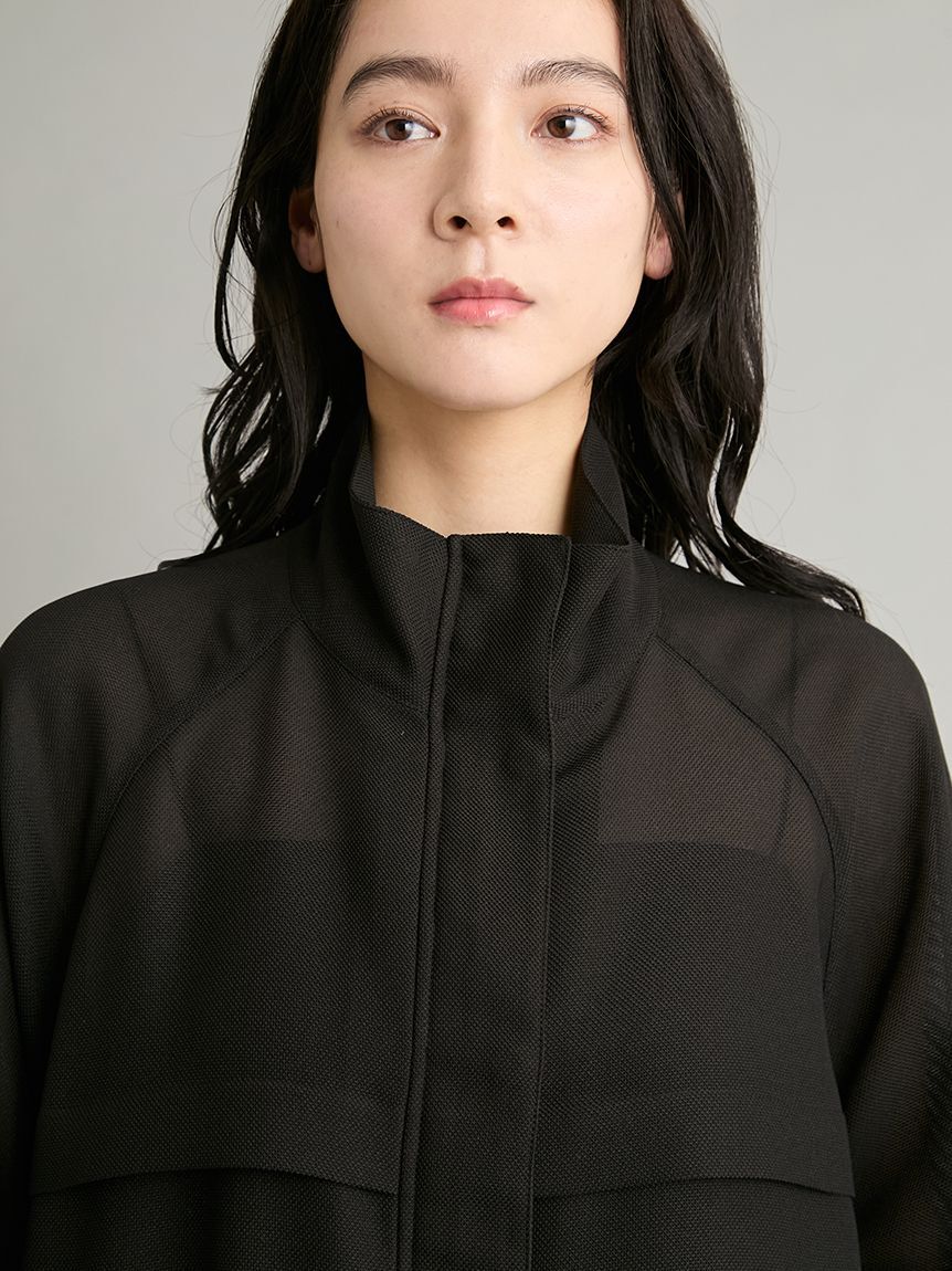 Mila Owen「裾ドロストメッシュジップブルゾン」|ブルゾン・スタジャン|