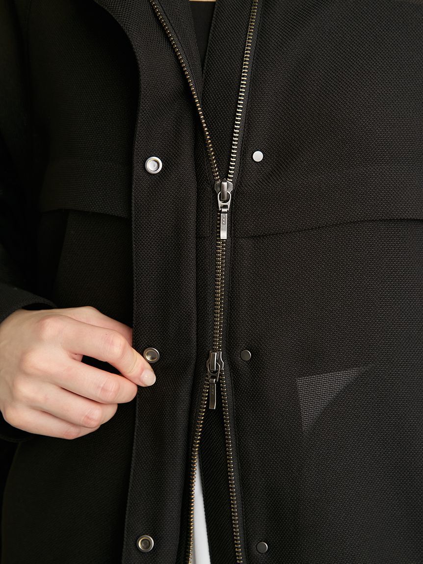 Mila Owen「裾ドロストメッシュジップブルゾン」|ブルゾン・スタジャン|