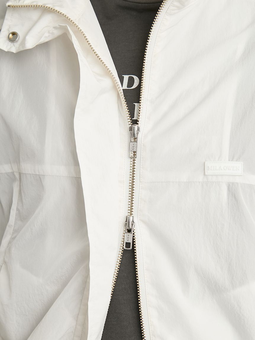 Mila Owen「【撥水】【ウォッシャブル】リサイクルナイロントラックジャケット」|ブルゾン・スタジャン|