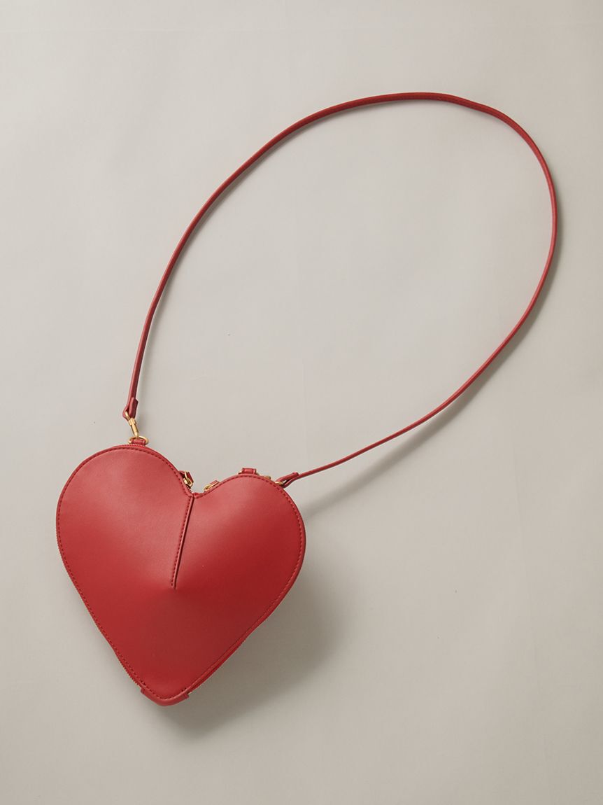 Mila Owen「ハートモチーフショルダーバッグ」|ショルダー・メッセンジャー|RED