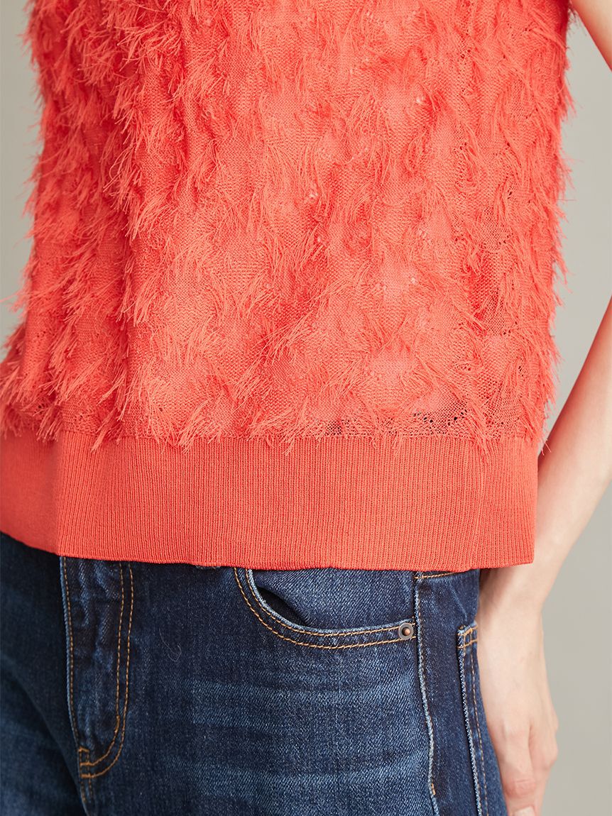 Mila Owen「【ウォッシャブル】カットジャガードノースリニット」|タンクトップ|