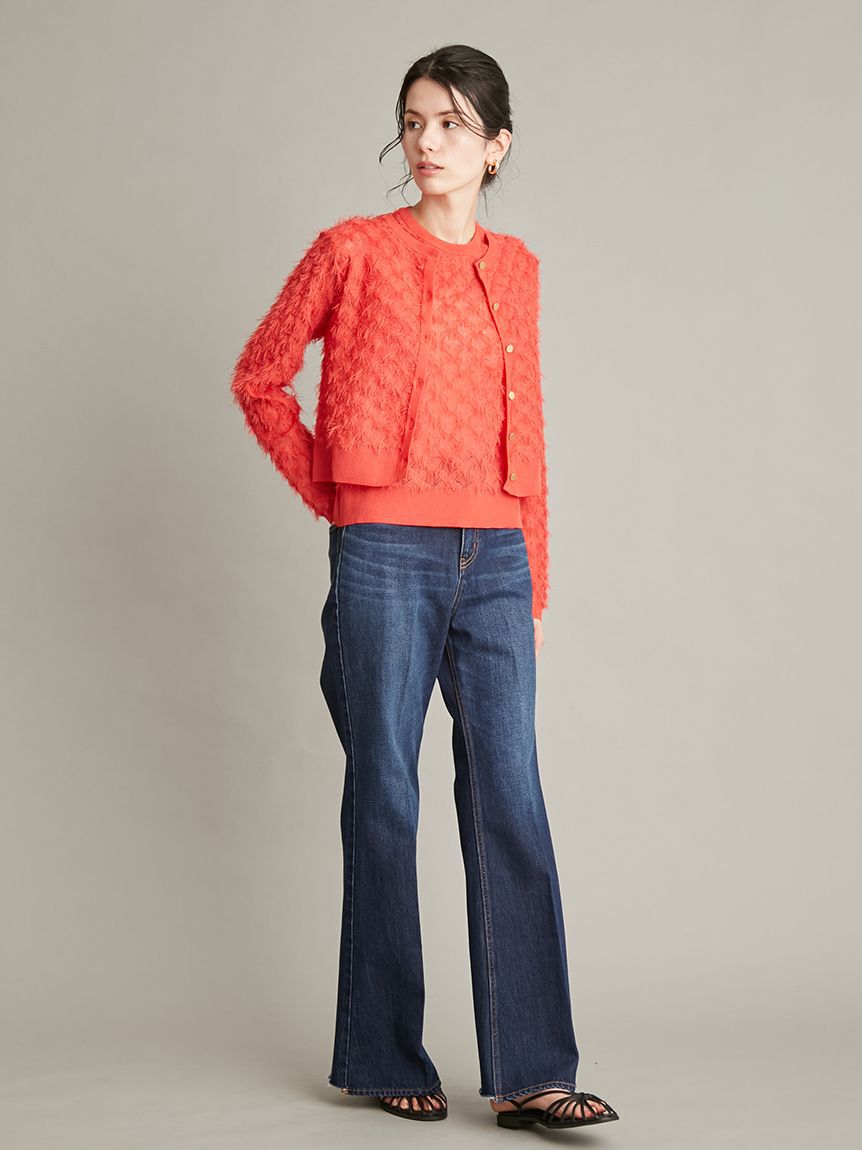 Mila Owen「【ウォッシャブル】カットジャガードノースリニット」|タンクトップ|