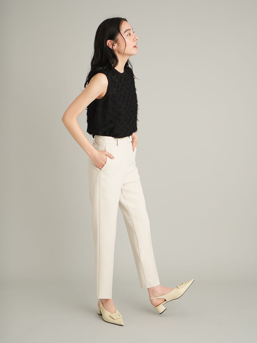 Mila Owen「【ウォッシャブル】カットジャガードノースリニット」|タンクトップ|