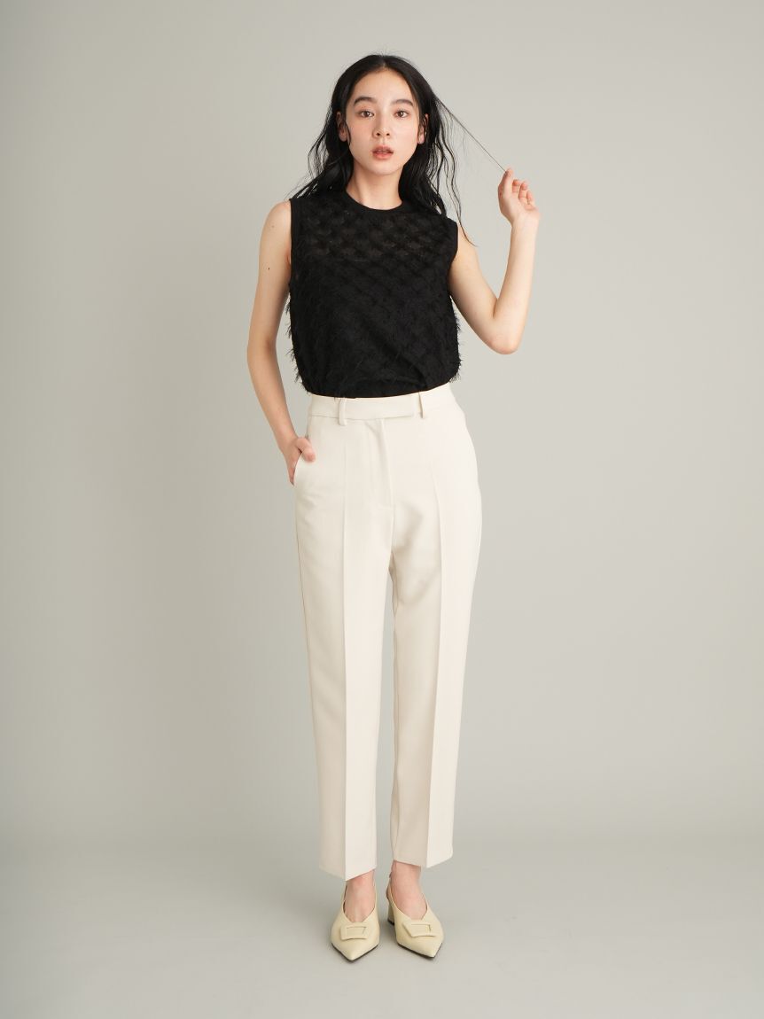 Mila Owen「【ウォッシャブル】カットジャガードノースリニット」|タンクトップ|