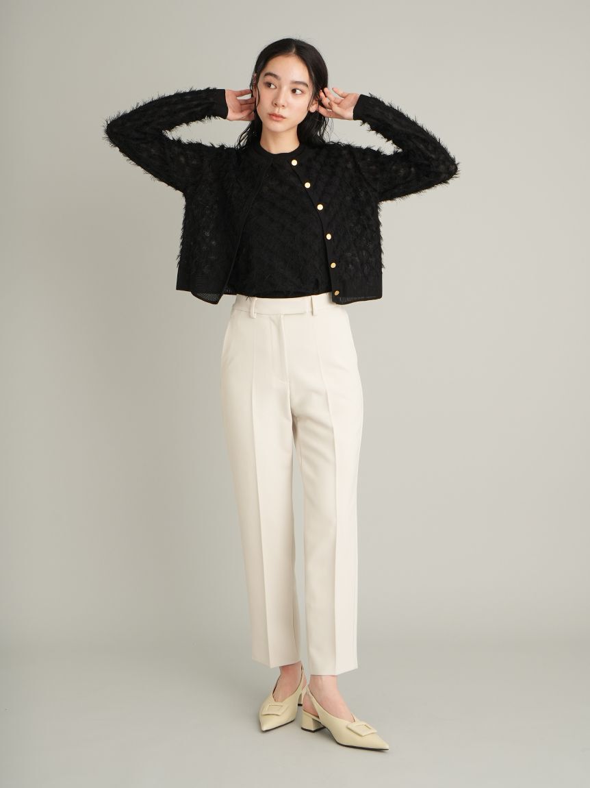 Mila Owen「【ウォッシャブル】カットジャガードノースリニット」|タンクトップ|