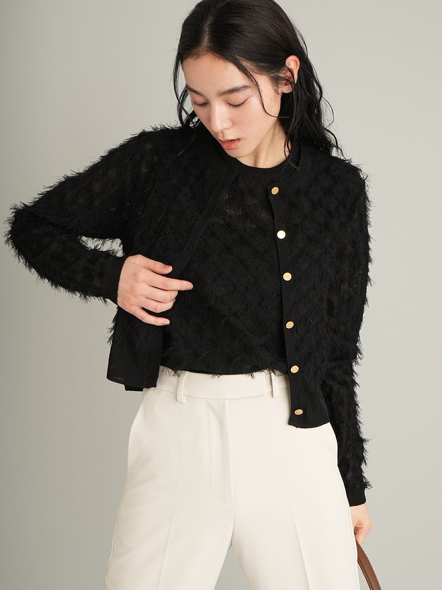 Mila Owen「【ウォッシャブル】カットジャガードノースリニット」|タンクトップ|