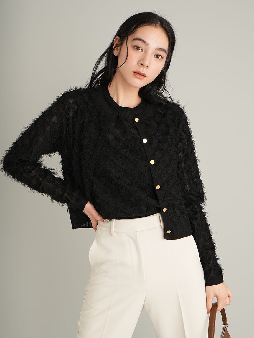 Mila Owen「【ウォッシャブル】カットジャガードノースリニット」|タンクトップ|