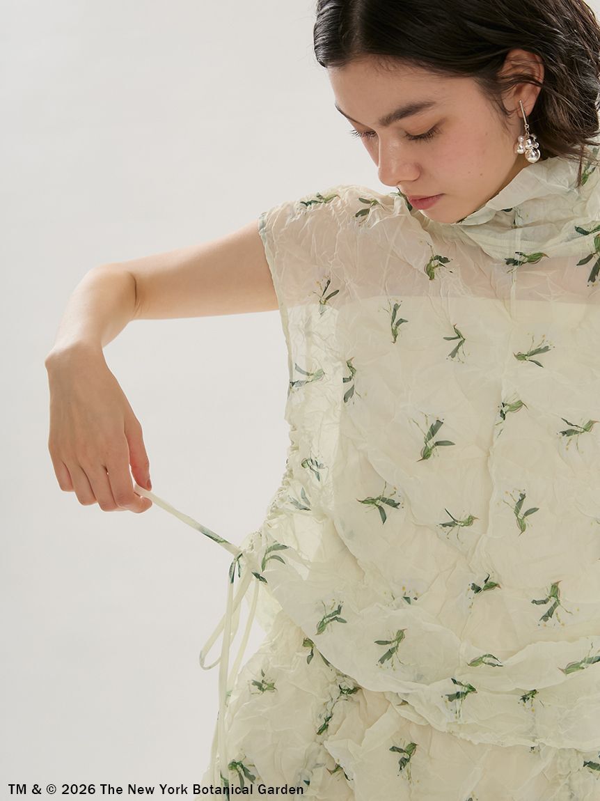 emmi atelier「【emmi&times;NYBG】フラワーワッシャーブラウス【セットアップ対応】/ハンドウォッシャブル」|シャツ・ブラウス|