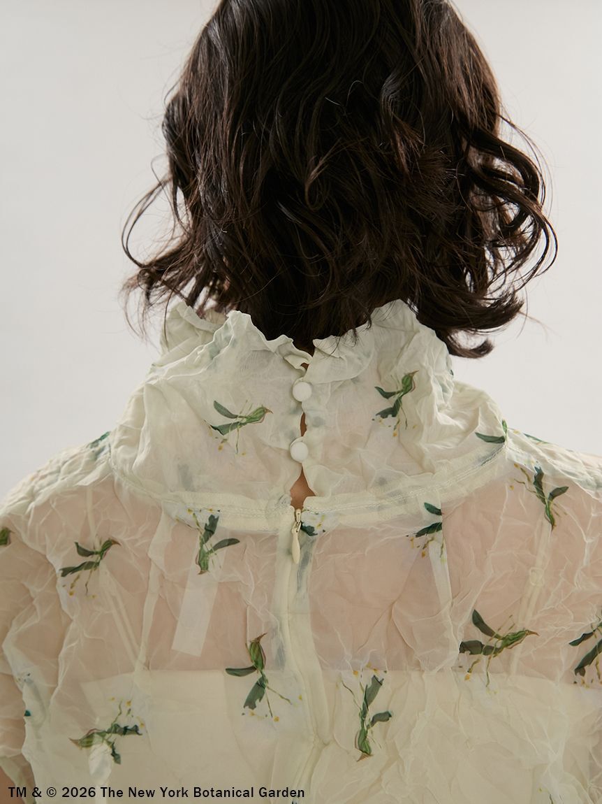 emmi atelier「【emmi&times;NYBG】フラワーワッシャーブラウス【セットアップ対応】/ハンドウォッシャブル」|シャツ・ブラウス|