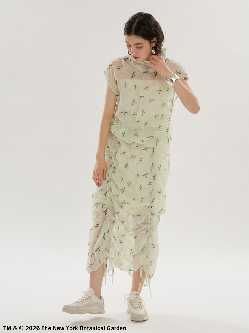 emmi atelier「【emmi&times;NYBG】フラワーワッシャーブラウス【セットアップ対応】/ハンドウォッシャブル」|シャツ・ブラウス|