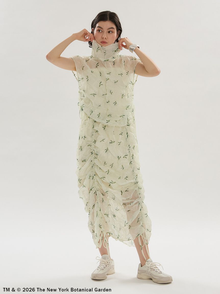 emmi atelier「【emmi&times;NYBG】フラワーワッシャーブラウス【セットアップ対応】/ハンドウォッシャブル」|シャツ・ブラウス|