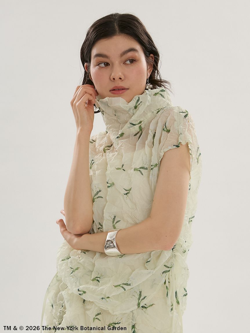 emmi atelier「【emmi&times;NYBG】フラワーワッシャーブラウス【セットアップ対応】/ハンドウォッシャブル」|シャツ・ブラウス|