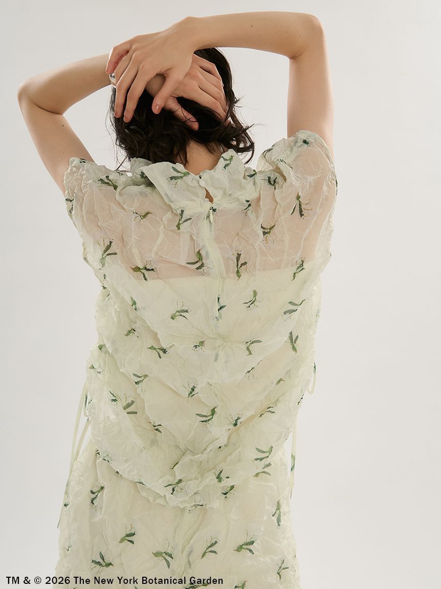 emmi atelier「【emmi&times;NYBG】フラワーワッシャーブラウス【セットアップ対応】/ハンドウォッシャブル」|シャツ・ブラウス|